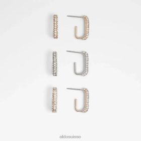 Aldo Boucles d'oreilles en métal multi banaeriel pour femmes, accessoires à la mode 60B00Z6203 Aldo Suisse