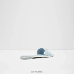 Aldo Darine, sandale à enfiler à bout carré pour femme, mode bleu clair 60B00Z5887 Aldo Shoes