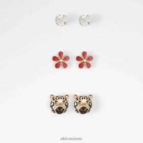 Aldo Ensemble de trois paires de boucles d'oreilles multi-kaeldan en or pour femmes, accessoires à la mode 60B00Z5403 Aldo Switzerland