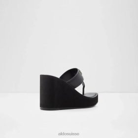 Aldo Mode autre-noir macarenia femmes string plage sandale compensée 60B00Z5071 Aldo Shoes