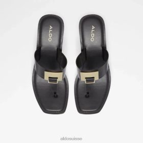 Aldo acarenia sandale compensée à talon haut pour femme mode noir 60B00Z5089 Aldo Shoes