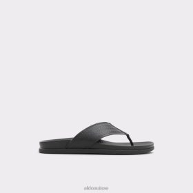 Aldo afuthien tongs mode cuir noir gaufré 60B00Z4642 Aldo Shoes