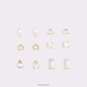 Aldo boucles d'oreilles chudda de la dernière chance multi-mode dorées et transparentes 60B00Z10478 Aldo Suisse