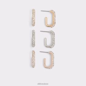 Aldo boucles d'oreilles créoles briatlan métalliques multi-dernière chance à la mode 60B00Z10324 Aldo Shoes