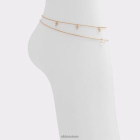 Aldo bracelet de cheville multi balisa doré et transparent 60B00Z10575 Aldo Switzerland