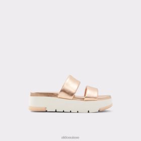 Aldo cirea sandale compensée plateforme mode or rose 60B00Z9769 Aldo Shoes