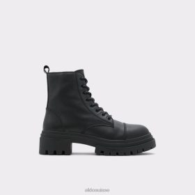 Aldo cuir noir lisse nouveauté bottes de combat bigmark semelle crantée mode 60B00Z3240 Aldo Switzerland
