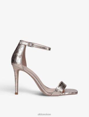 Aldo fashion sandales à talons en similicuir métallisé embossé crocodile afendaven bronze 60B00Z11840 Aldo Suisse