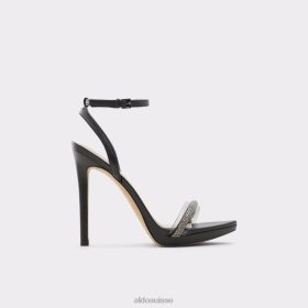 Aldo mode Thirakin sandale à talons hauts talon aiguille noir 60B00Z9649 Aldo Shoes