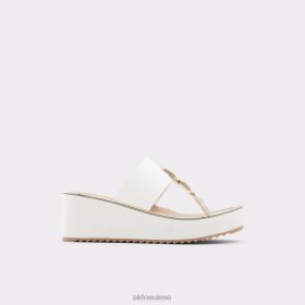 Aldo mode blanc toea string sandale talon compensé 60B00Z9751 Aldo Shoes