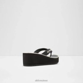 Aldo mode calidan femme string plage sandale compensée noir 60B00Z5080 Aldo Shoes