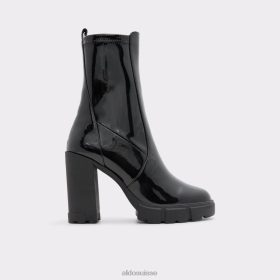 Aldo mode ilanna bottine semelle crantée noir synthétique verni 60B00Z9425 Aldo Suisse