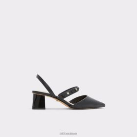 Aldo mode noir épuisé jennenaldar bride arrière talon haut talon bloc 60B00Z3568 Aldo Shoes