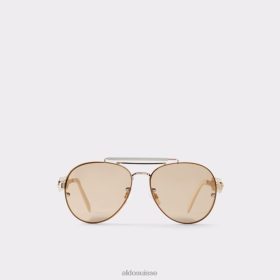 Aldo mode unoe lunettes de soleil rondes or 60B00Z4169 Aldo Suisse