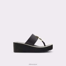Aldo orteil tong sandale talon compensé noir mode 60B00Z9752 Aldo Suisse
